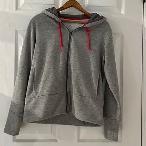 ✨HP✨ Nike Dri-FIT zip up hoodie, S.  Soft. EUC. Mesh lining on hood & pockets.
